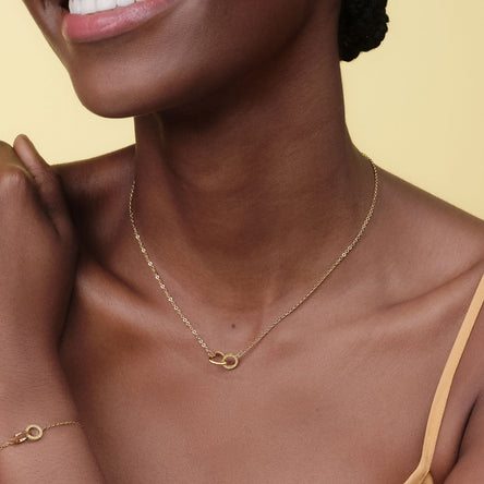 Olivia Burton Gold Plated Interlinked Heart Necklace