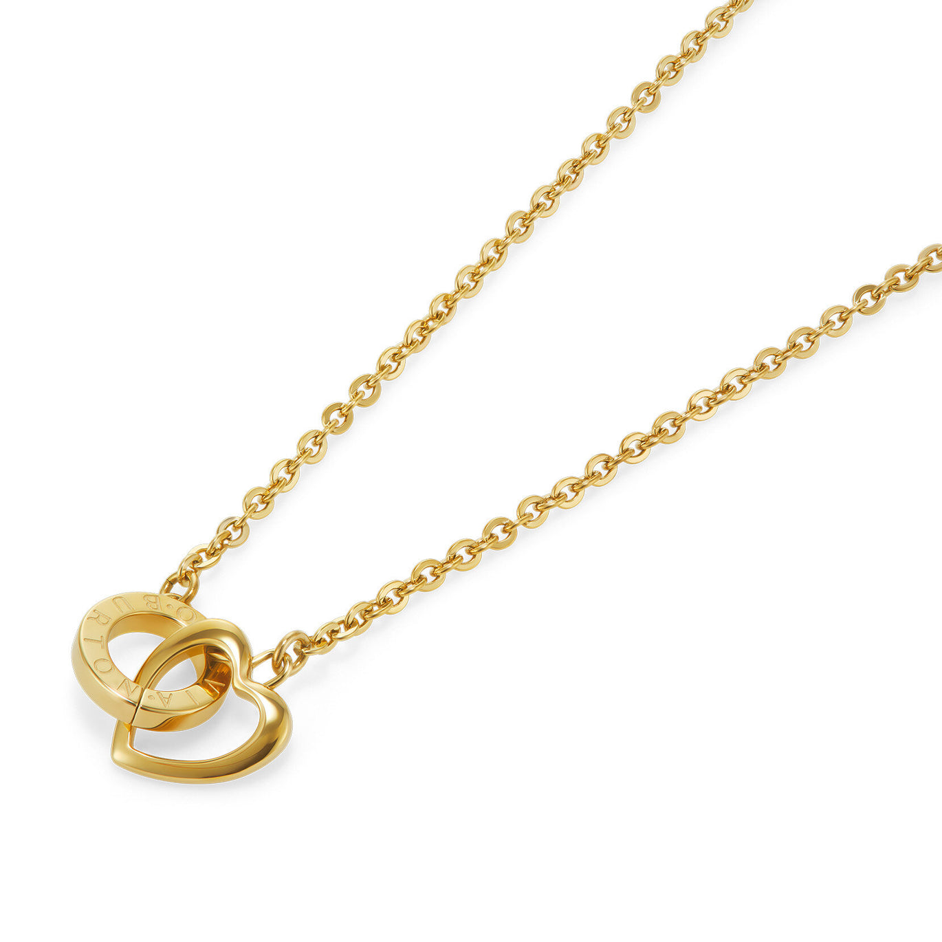Olivia Burton Gold Plated Interlinked Heart Necklace