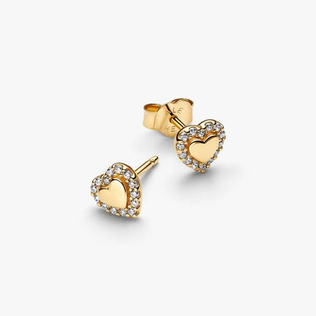 Pandora Heart Halo Stud Earrings
