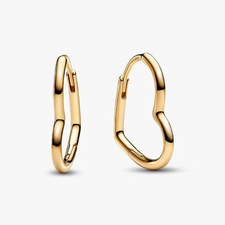 Pandora Asymmetrical Heart Hoop Earrings