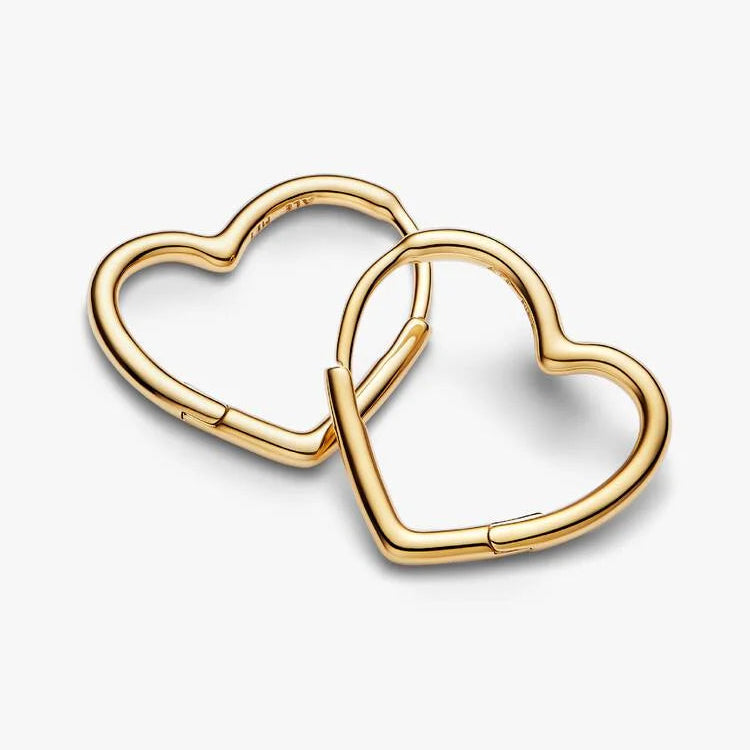 Pandora Asymmetrical Heart Hoop Earrings