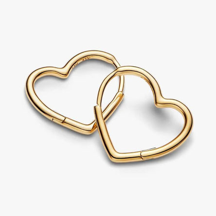 Pandora Asymmetrical Heart Hoop Earrings