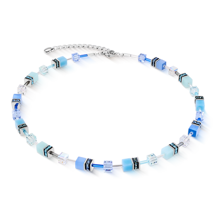 Coeur de Lion GeoCUBE® Iconic necklace aqua-blue