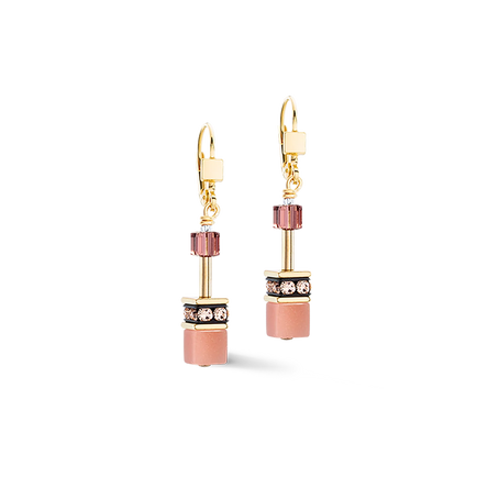 Coeur de Lion GeoCUBE® Iconic earrings gold Blush