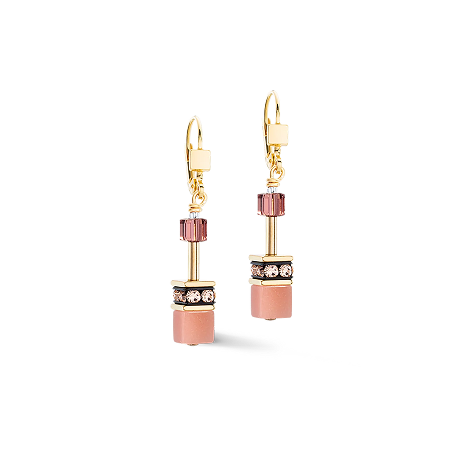 Coeur de Lion GeoCUBE® Iconic earrings gold Blush