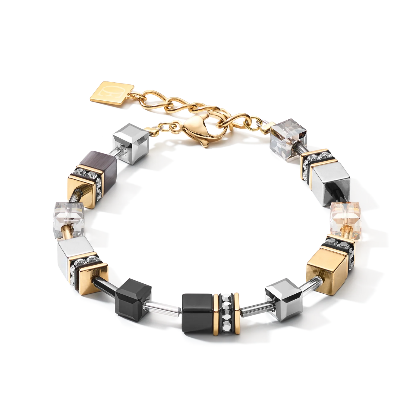 Coeur de Lion GEOCUBE® Bracelet grey-gold