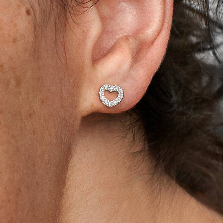 Pandora Open Heart Stud Earrings