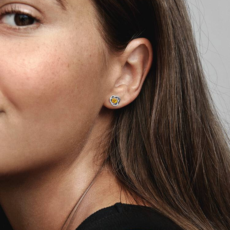 Pandora November Birthstone Eternity Circle Stud Earrings