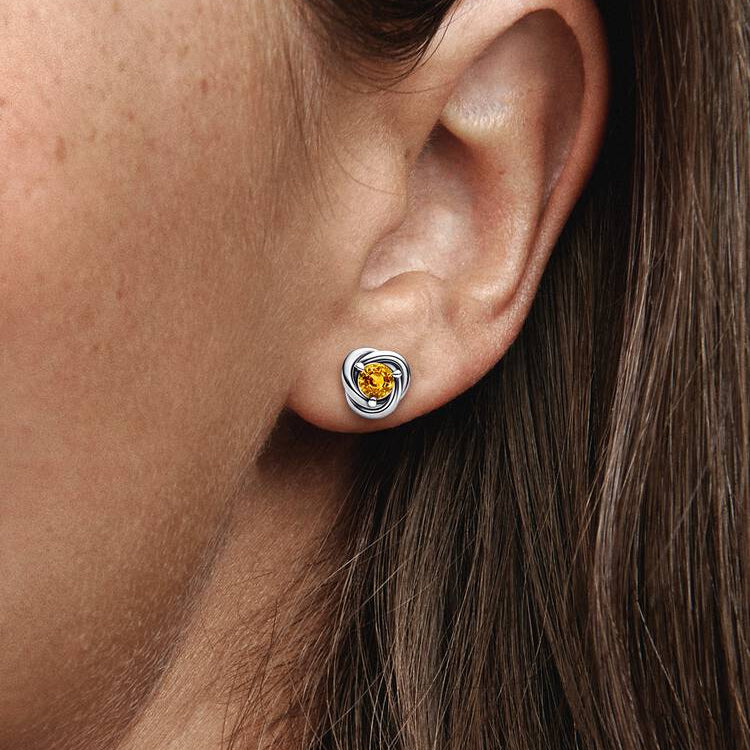 Pandora November Birthstone Eternity Circle Stud Earrings