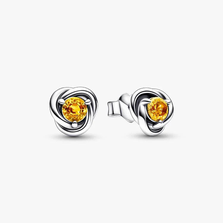Pandora November Birthstone Eternity Circle Stud Earrings