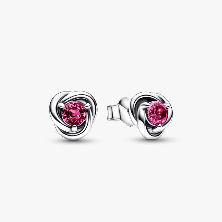 Pandora October Birthstone Eternity Circle Stud Earrings