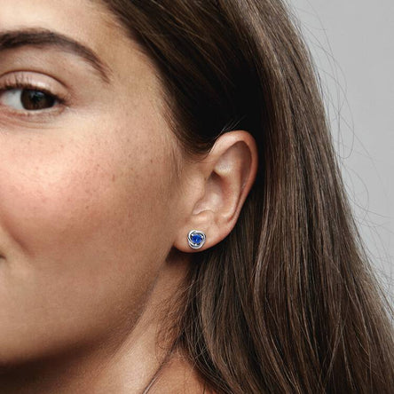 Pandora September Birthstone Eternity Circle Stud Earrings