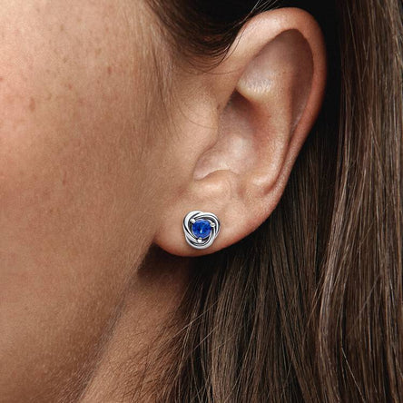 Pandora September Birthstone Eternity Circle Stud Earrings