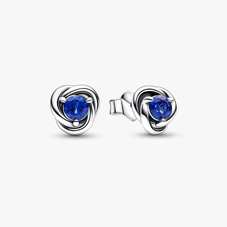Pandora September Birthstone Eternity Circle Stud Earrings