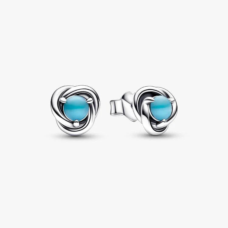Pandora December Birthstone Eternity Circle Stud Earrings