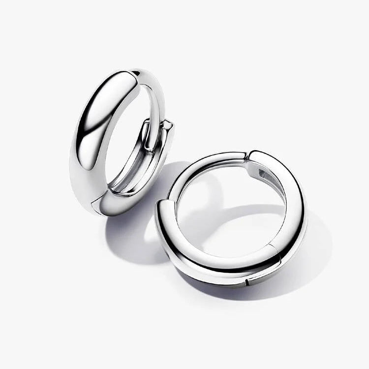 Pandora Round Huggie Hoop Earrings