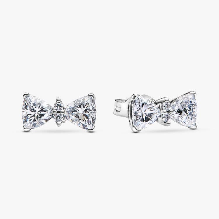 Pandora Sparkling Bow Stud Earrings