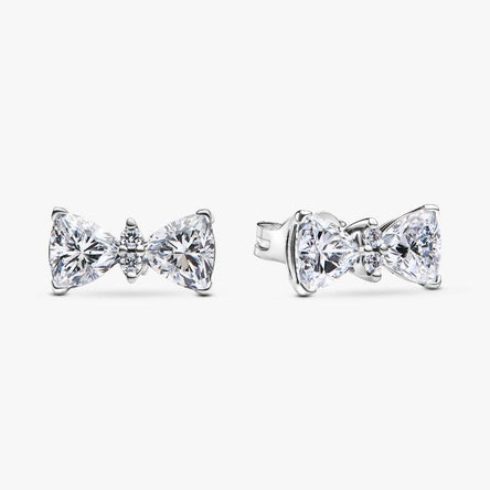 Pandora Sparkling Bow Stud Earrings
