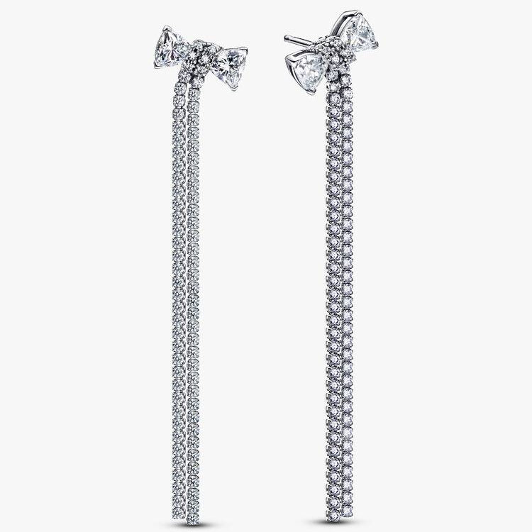 Pandora Pavé Bow Drop Earrings