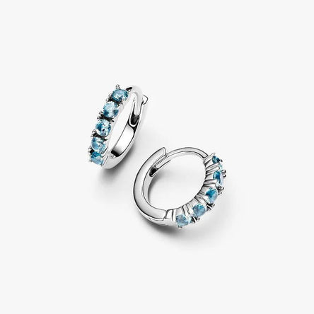 Pandora Light Blue Huggie Earrings