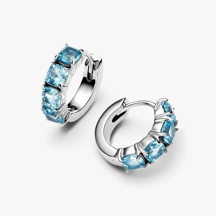 Pandora Light Blue Hoop Earrings