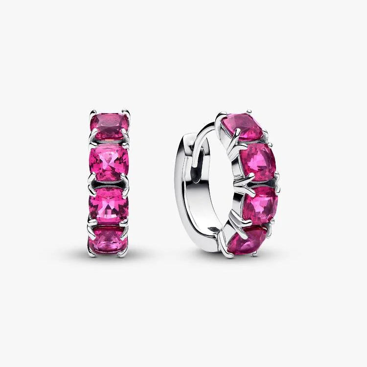 Pandora Pink Hoop Earrings