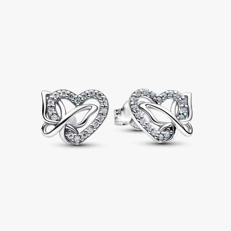 Pandora Entwined Heart & Butterfly Stud Earrings