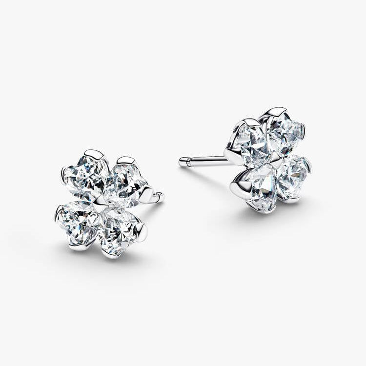 Pandora Sparkling Lucky Clover Stud Earrings
