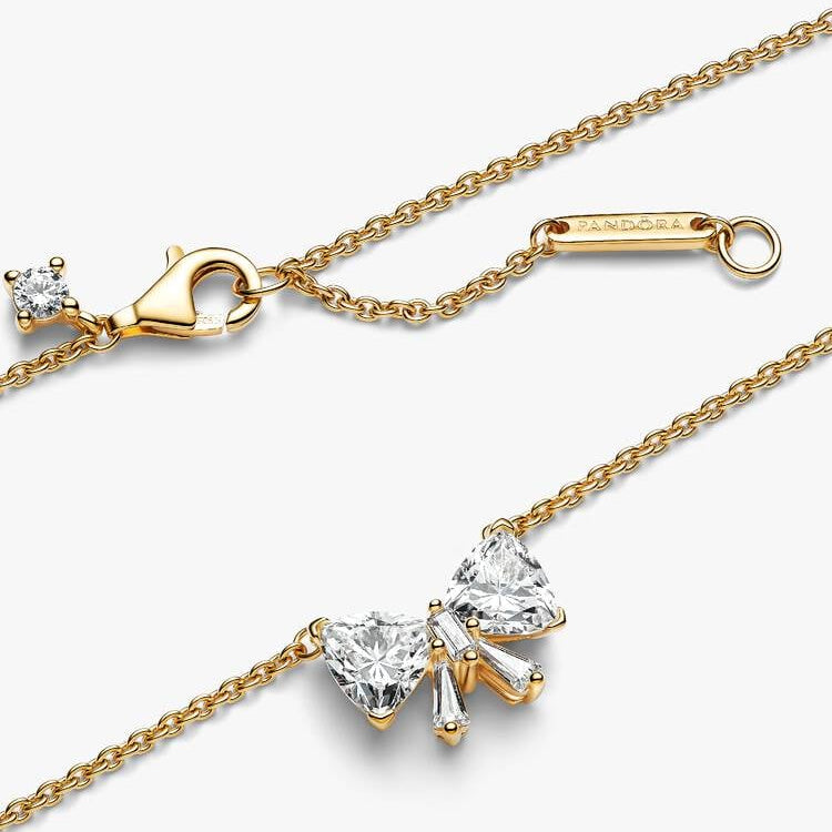 Pandora Sparkling Bow Necklace