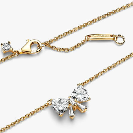 Pandora Sparkling Bow Necklace