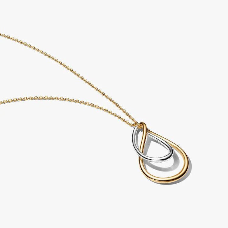 Pandora Two-Tone Double Pendant Necklace
