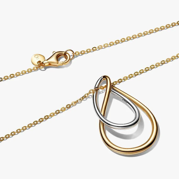 Pandora Two-Tone Double Pendant Necklace