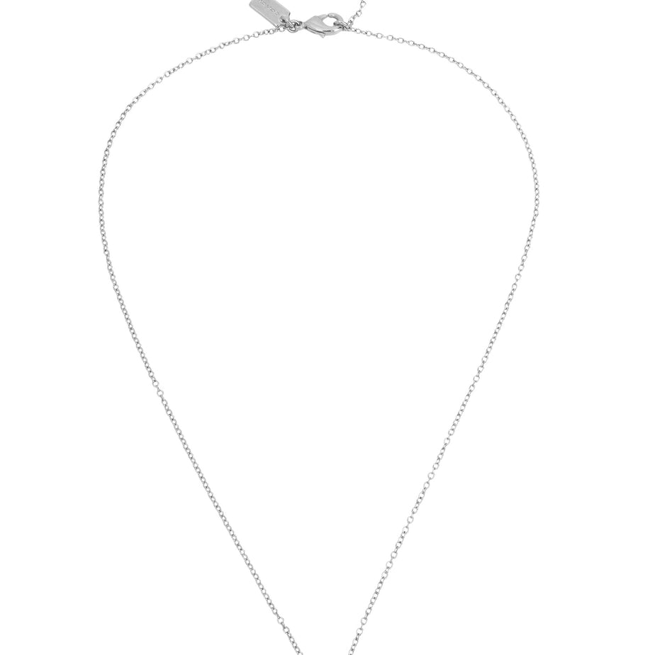 COACH Silver Tone C Starter Necklace