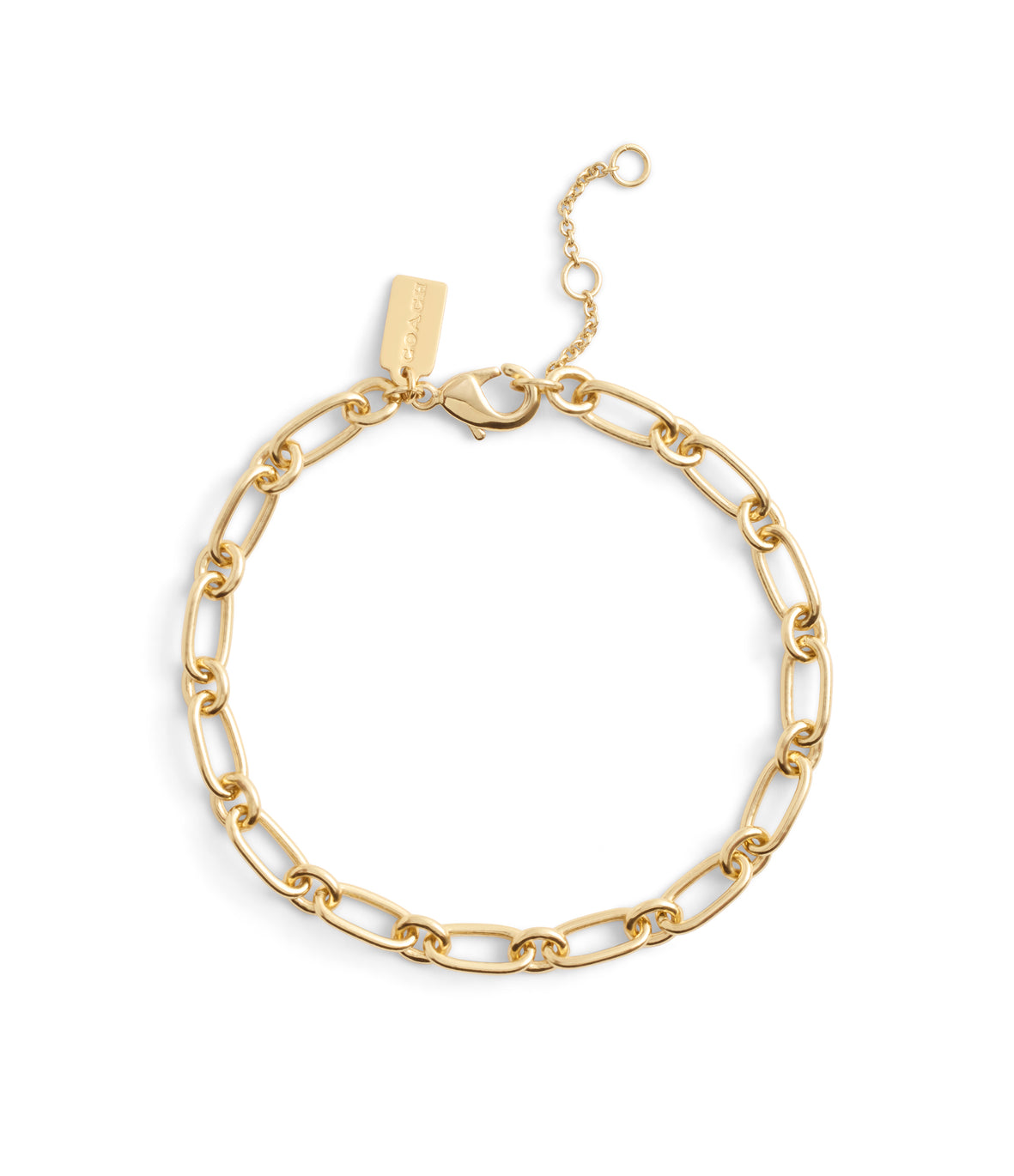 COACH Charm Starter Link Bracelet Gold Tone
