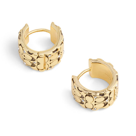 COACH Signature Quilted Huggie Earrings