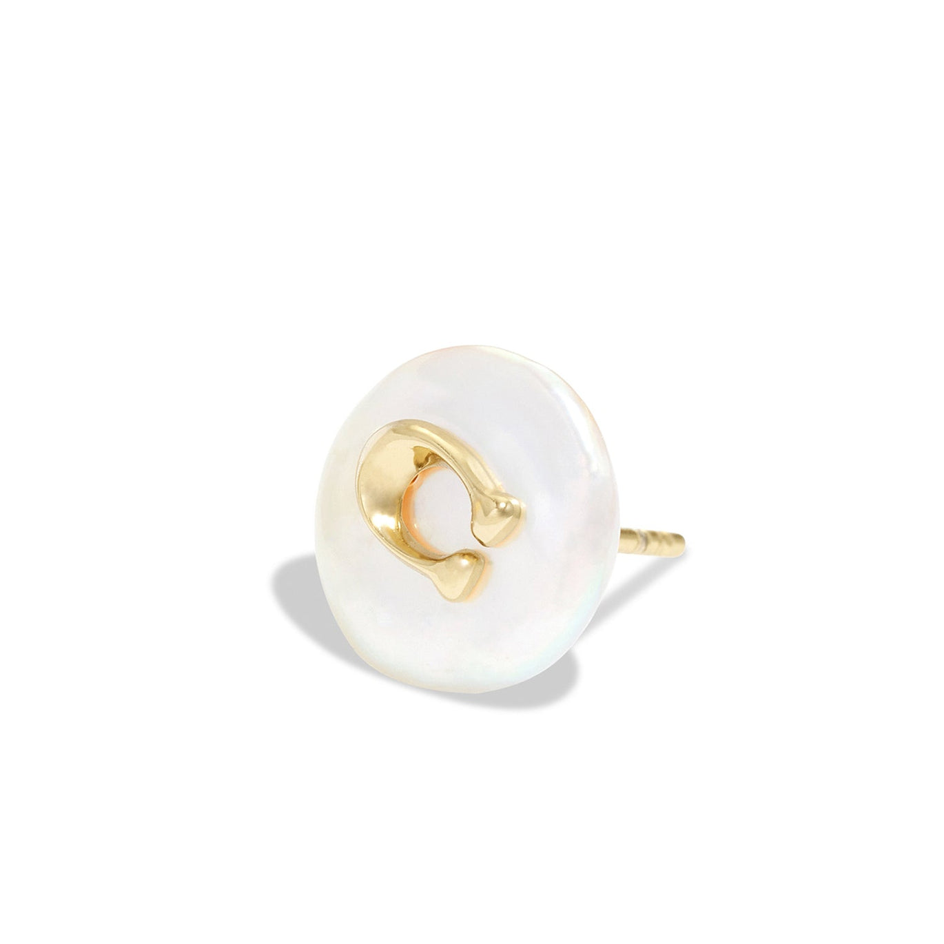COACH Signature Coin Pearl Stud Earrings