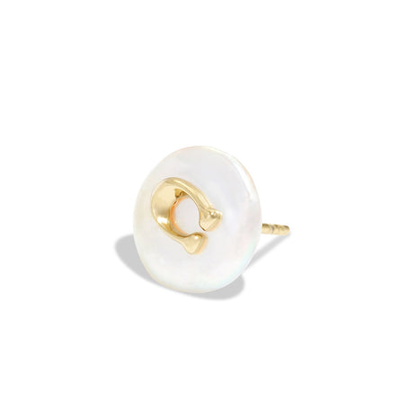 COACH Signature Coin Pearl Stud Earrings