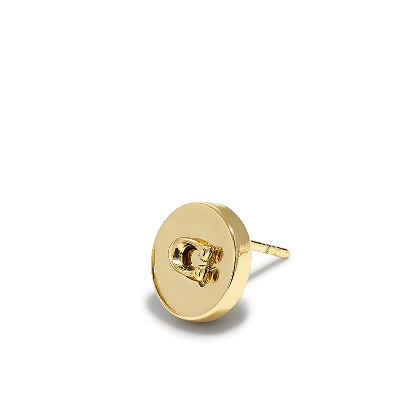 COACH Signature C Disc Stud Earrings