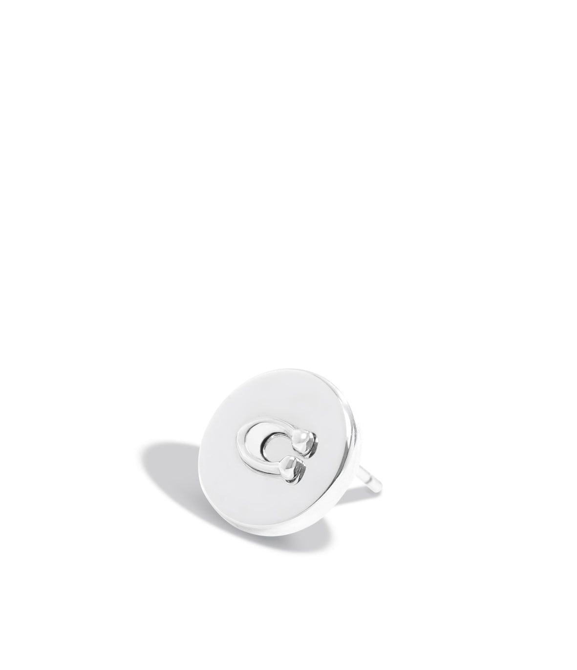 COACH Signiture C Disc Studs Silver