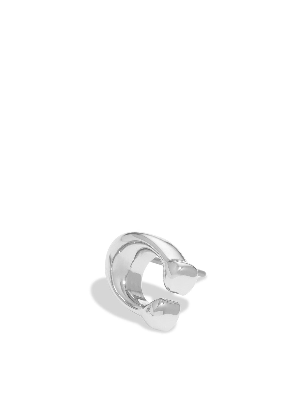 COACH Signature Silver Tone C Starter Stud Earrings