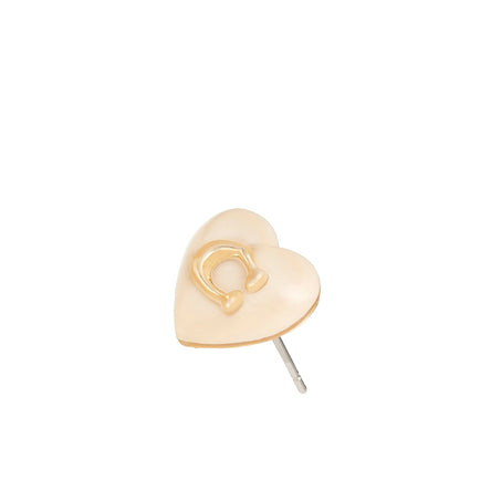 COACH Signature Heart Stud Earrings