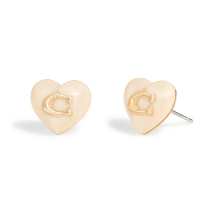 COACH Signature Heart Stud Earrings