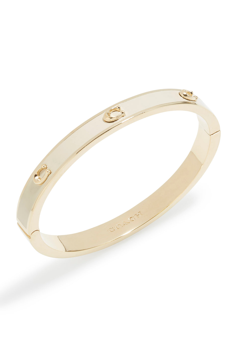 Coach Pegged Signature Enamel Hinged Bangle