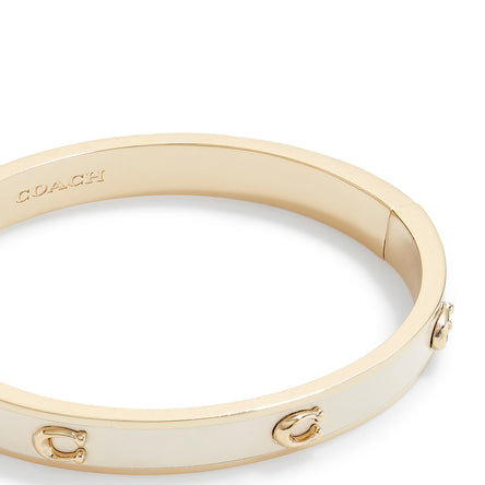 Coach Pegged Signature Enamel Hinged Bangle