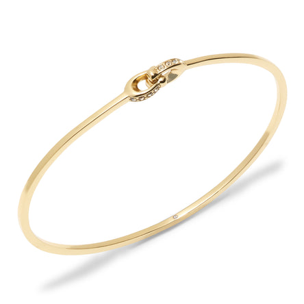 COACH Interlinked Pave C Bangle Gold