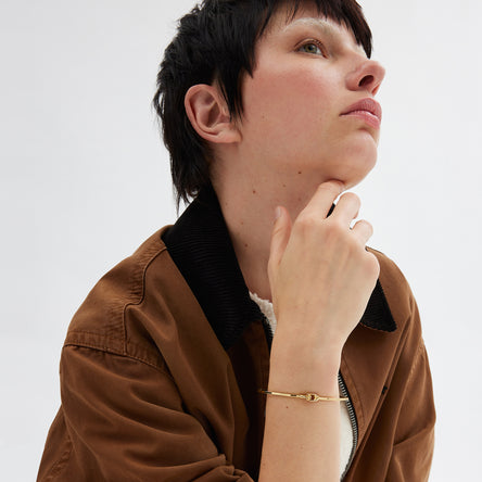 COACH Interlinked Pave C Bangle Gold