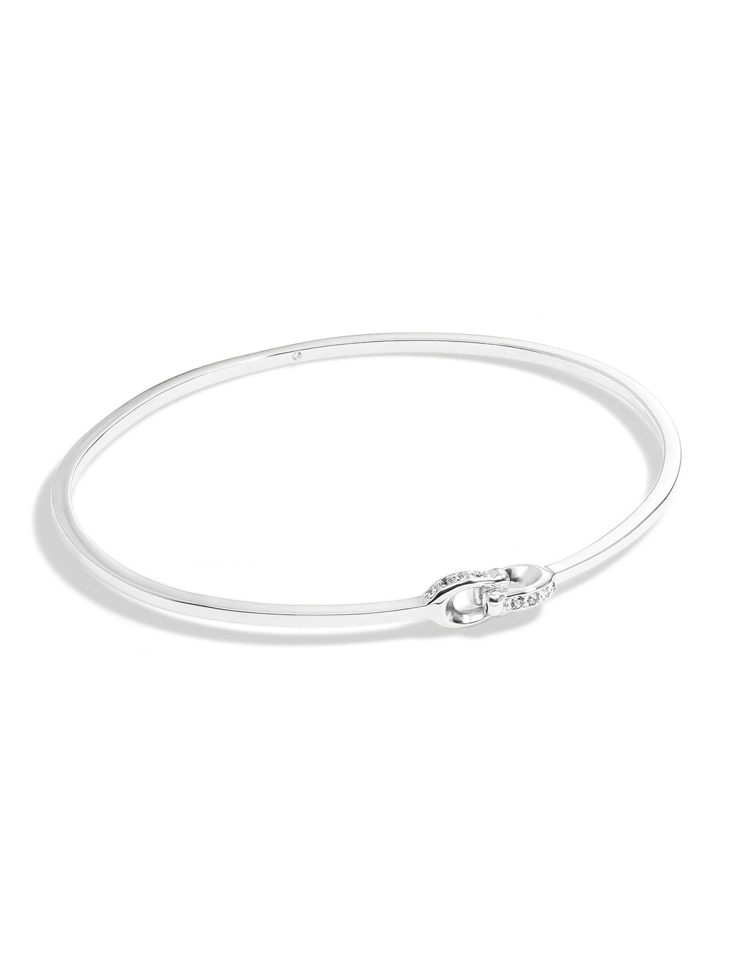 COACH Interlinked Pave C Bangle Rhodium