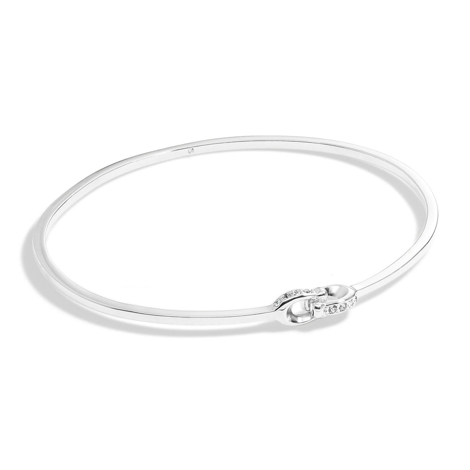COACH Interlinked Pave C Bangle Rhodium