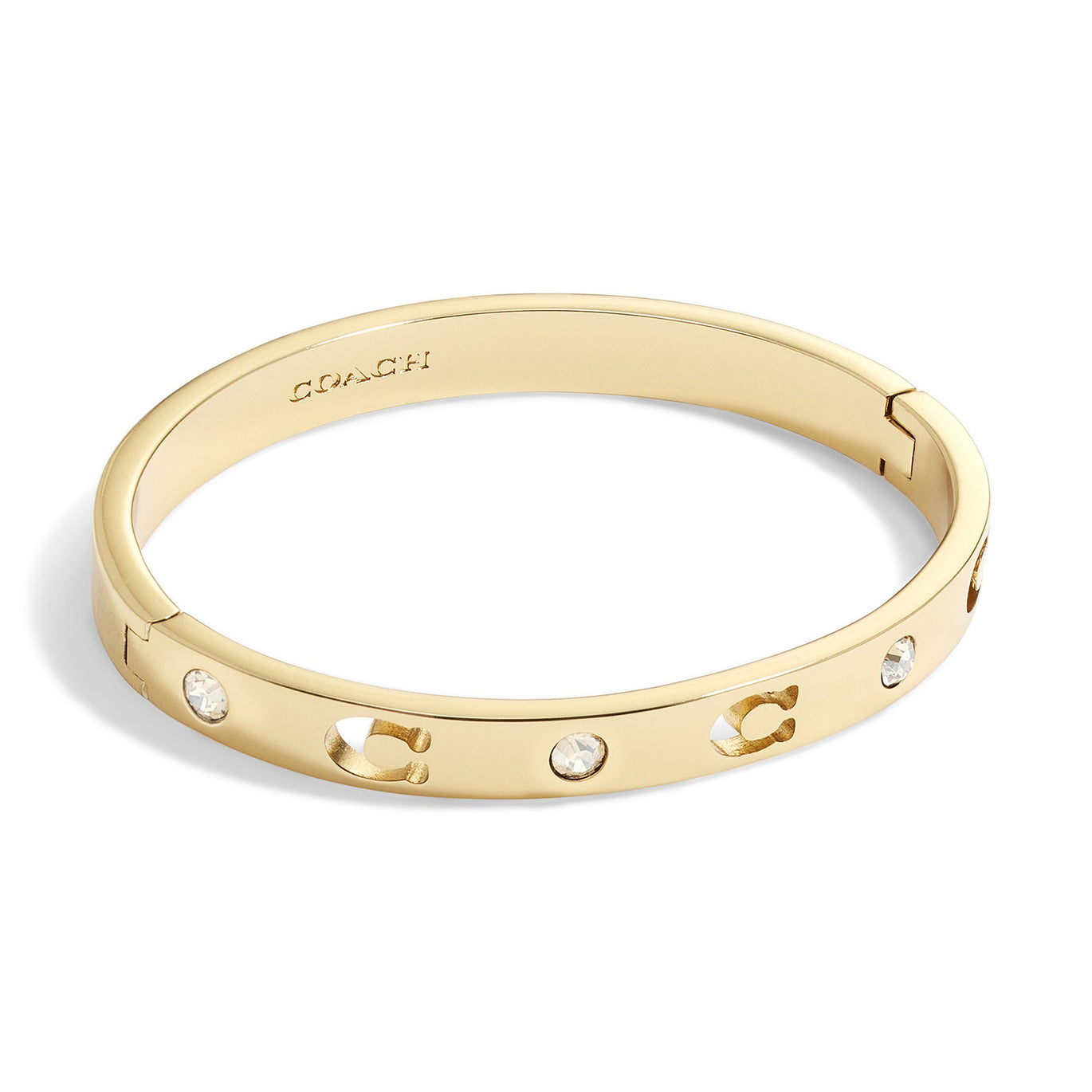 COACH Signature Stone Bangle Bracelet Gold