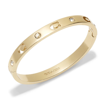 COACH Signature Stone Bangle Bracelet Gold